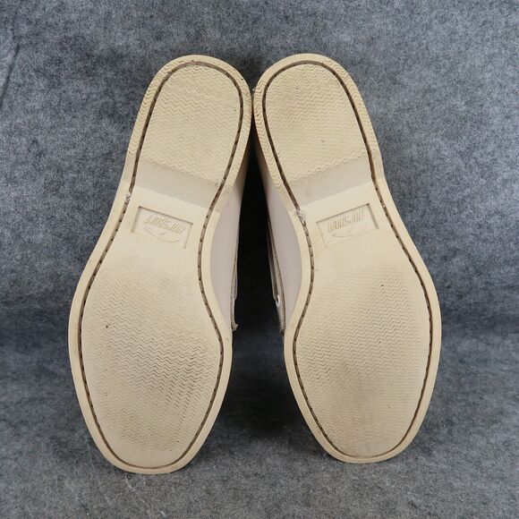 Norsport Shoes Men 8.5 Boat Moc 2 Eye Leather Vintage Nordstrom Beige USA Preppy